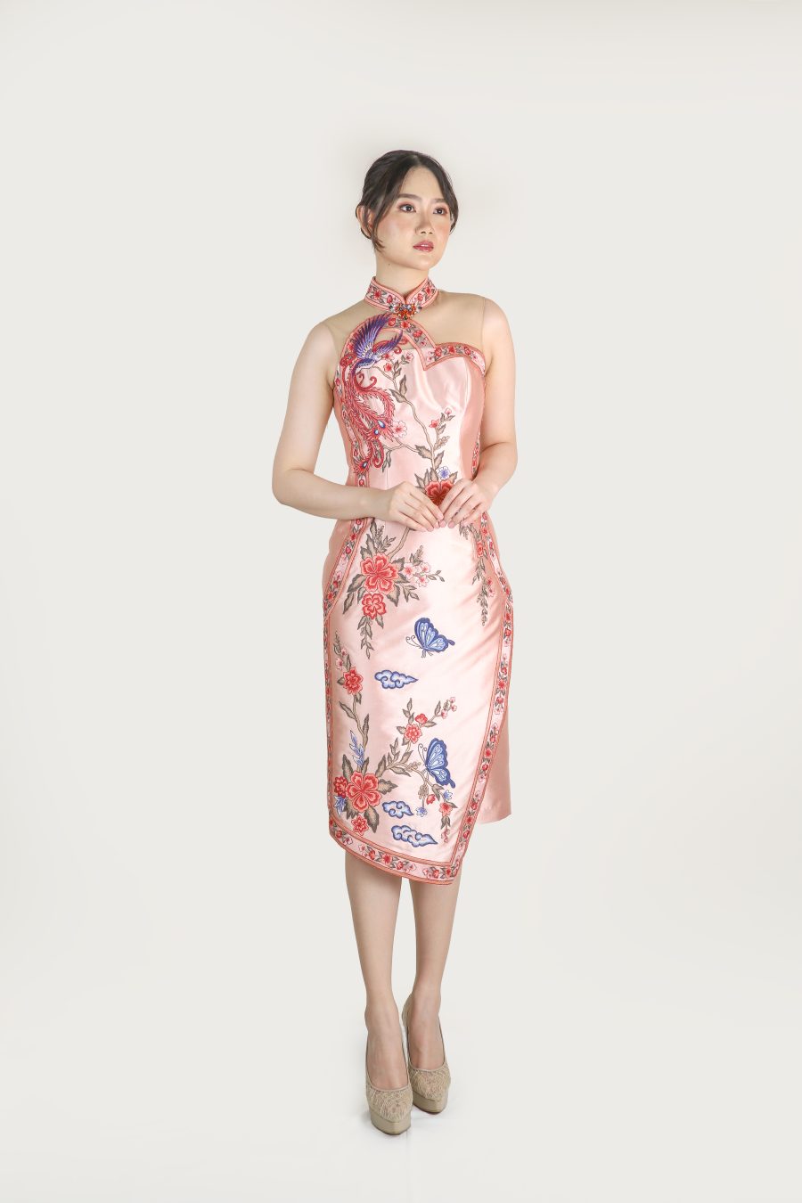 CNY - BLUE BUTTERFLY CHEONGSAM - Gambar 2