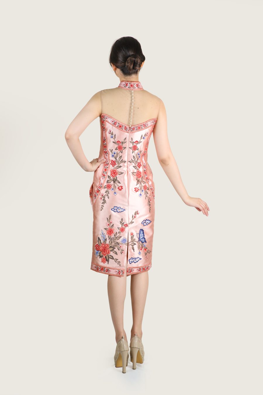 CNY - BLUE BUTTERFLY CHEONGSAM - Gambar 3