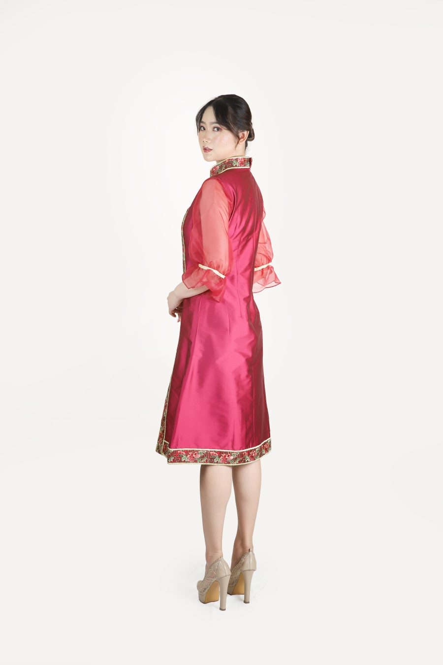 CNY - ZEVANYA RED DRESS - Gambar 4