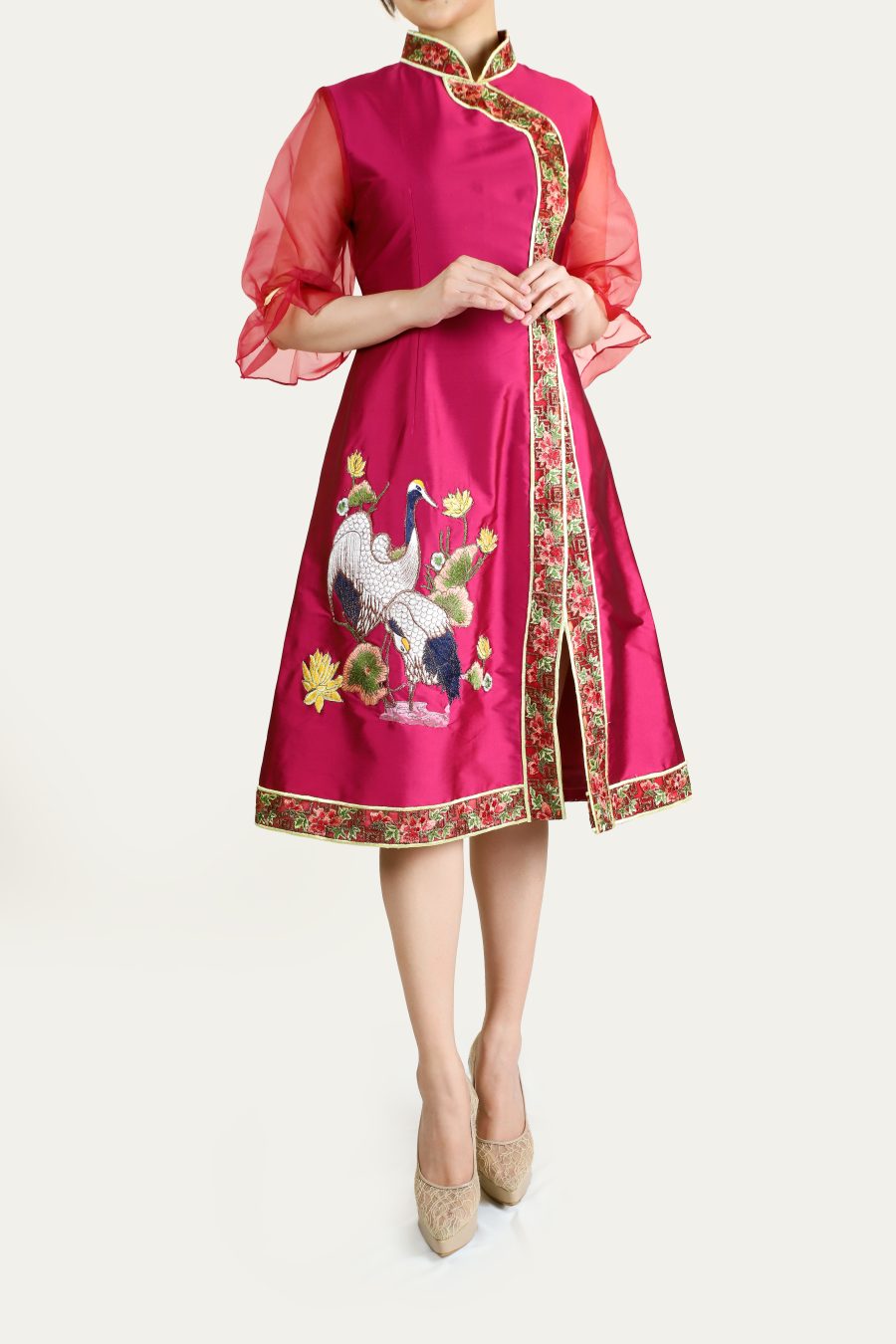 CNY - ZEVANYA RED DRESS - Gambar 5