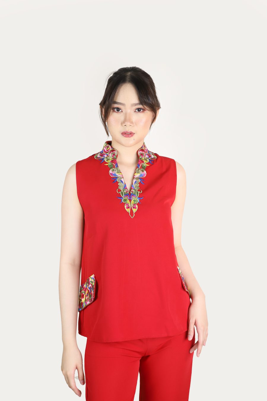 CNY - ONESET CASUAL RED PANTS - Gambar 5