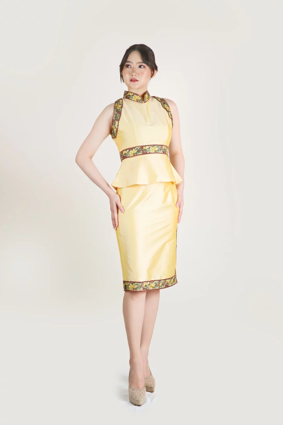 CNY - ONESET YELLOW SKIRT - Gambar 2