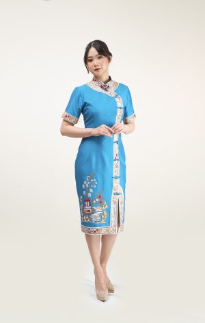 CNY - ETHNIC BLUE CHEONGSAM